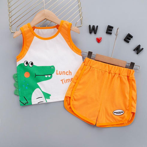 Summer boy vest set two-piece set